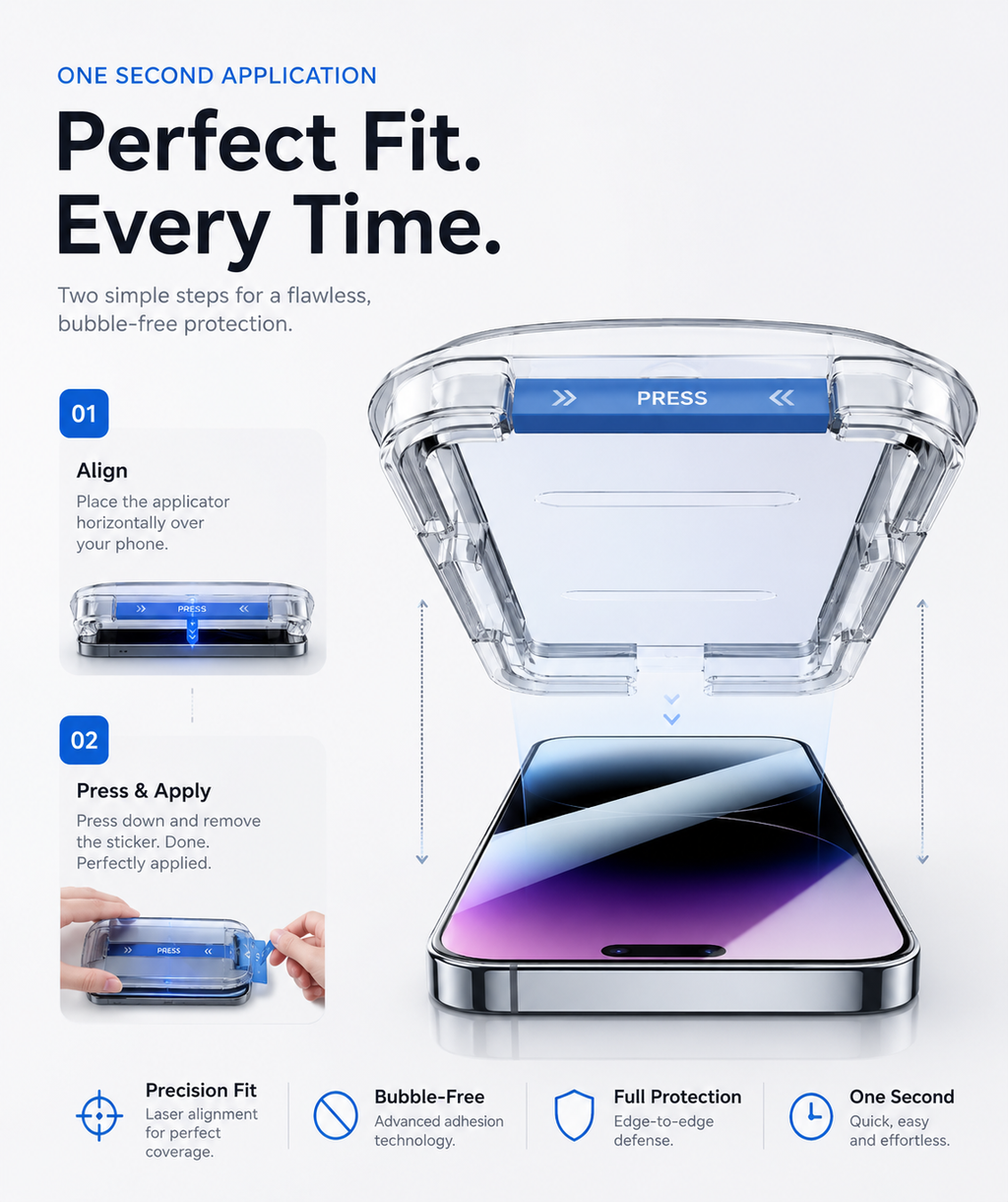 ShieldGlass Pro — HD Screen Protector 
for iPhone (Pack of 2)