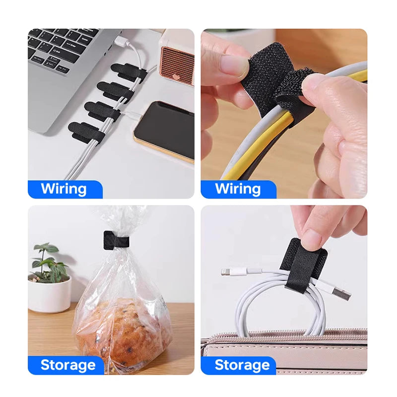 CableKeep Pro — Reusable Cable Organizer Straps (Pack of 10)